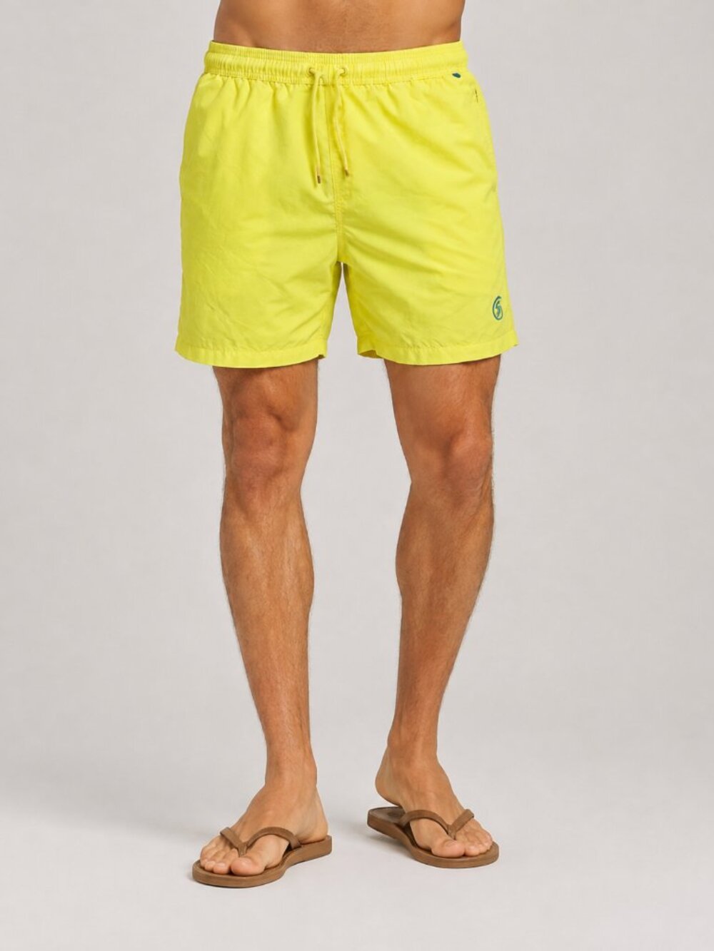 Uzzi Neon Yellow Swim Trunks Boardshorts Size XL